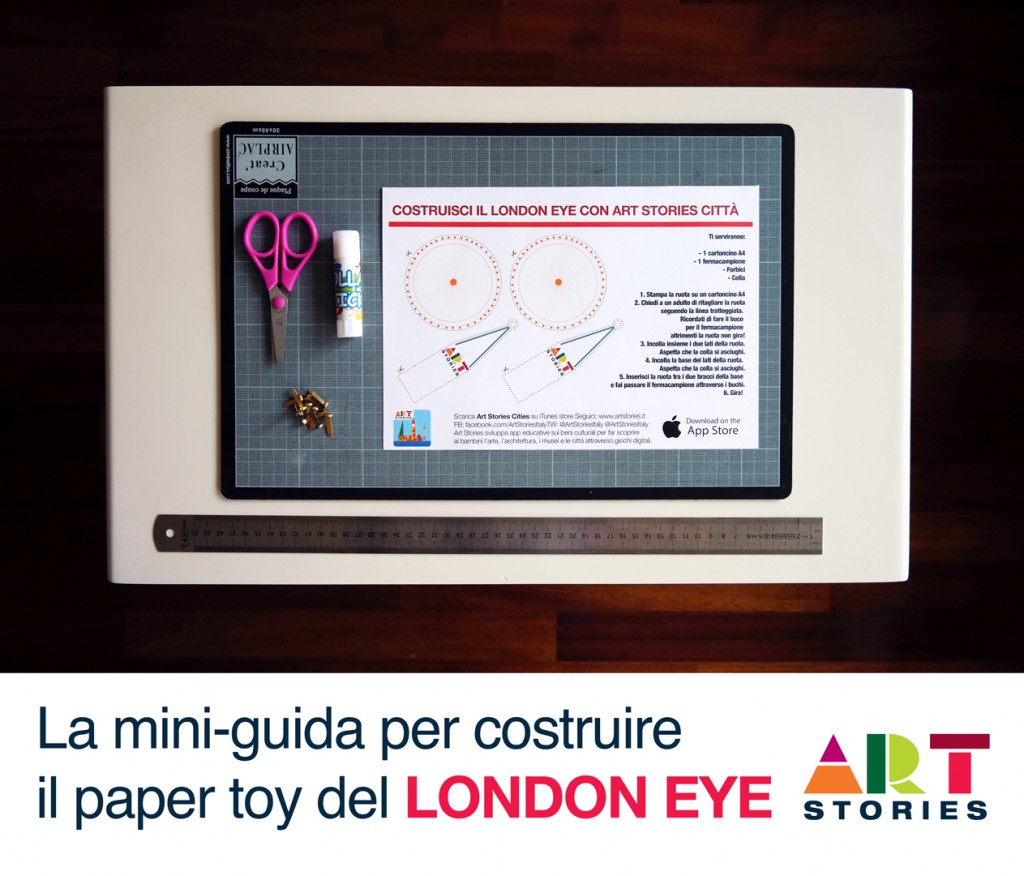 La mini guida per costruire il paper toy del London Eye di Art Stories Città